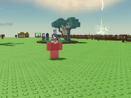 Player during Thunderstorm